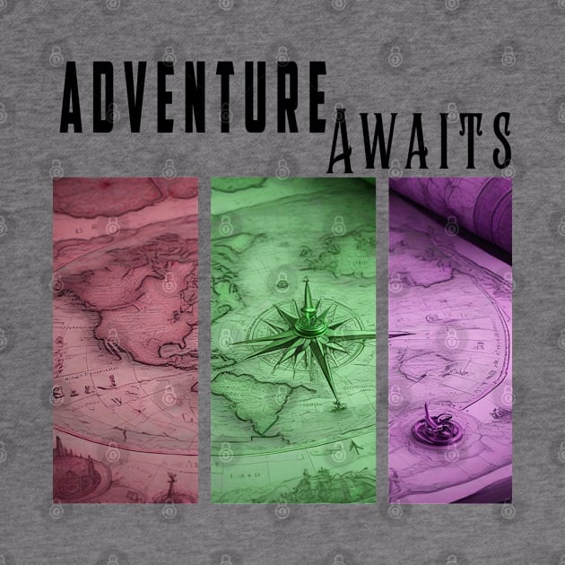 Adventure Awaits - Travelling Black Text by DanDesigns